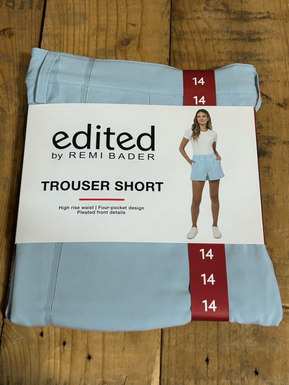 Edited‎ by Remi Bader High-Waist Light Blue Trouser Shorts